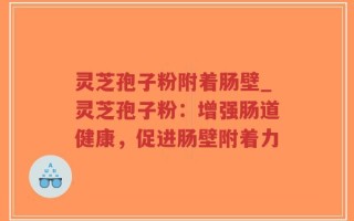 灵芝孢子粉附着肠壁_灵芝孢子粉：增强肠道健康，促进肠壁附着力