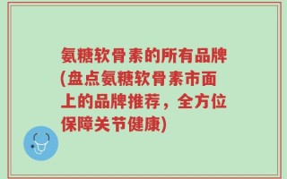 氨糖软骨素的所有品牌(盘点氨糖软骨素市面上的品牌推荐，全方位保障关节健康)