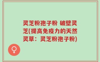 灵芝粉孢子粉 破壁灵芝(提高免疫力的天然灵草：灵芝粉孢子粉)
