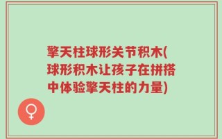 擎天柱球形关节积木(球形积木让孩子在拼搭中体验擎天柱的力量)