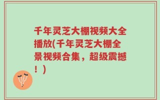 千年灵芝大棚视频大全播放(千年灵芝大棚全景视频合集，超级震撼！)