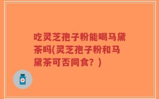 吃灵芝孢子粉能喝马黛茶吗(灵芝孢子粉和马黛茶可否同食？)