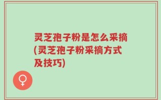 灵芝孢子粉是怎么采摘(灵芝孢子粉采摘方式及技巧)