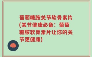 葡萄糖胺关节软骨素片(关节健康必备：葡萄糖胺软骨素片让你的关节更健康)