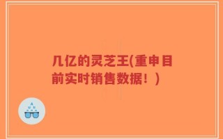 几亿的灵芝王(重申目前实时销售数据！)