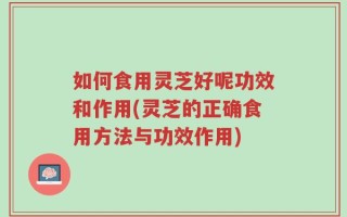 如何食用灵芝好呢功效和作用(灵芝的正确食用方法与功效作用)