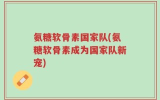 氨糖软骨素国家队(氨糖软骨素成为国家队新宠)