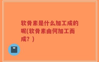 软骨素是什么加工成的呢(软骨素由何加工而成？)