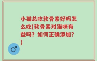 小猫总吃软骨素好吗怎么吃(软骨素对猫咪有益吗？如何正确添加？)