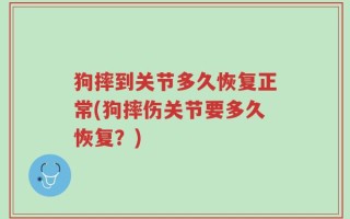 狗摔到关节多久恢复正常(狗摔伤关节要多久恢复？)