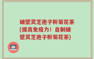 破壁灵芝孢子粉菊花茶(提高免疫力！自制破壁灵芝孢子粉菊花茶)