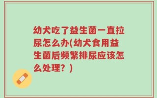 幼犬吃了益生菌一直拉尿怎么办(幼犬食用益生菌后频繁排尿应该怎么处理？)
