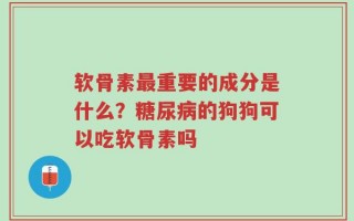 软骨素最重要的成分是什么？糖尿病的狗狗可以吃软骨素吗