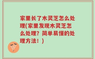 家里长了木灵芝怎么处理(家里发现木灵芝怎么处理？简单易懂的处理方法！)