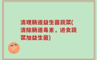 清理肠道益生菌蔬菜(清除肠道毒素，进食蔬菜加益生菌)