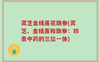 灵芝金线莲花旗参(灵芝、金线莲和旗参：珍贵中药的三位一体)