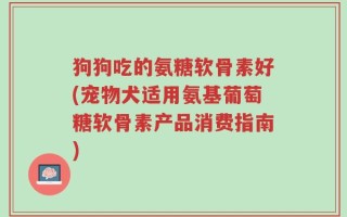 狗狗吃的氨糖软骨素好(宠物犬适用氨基葡萄糖软骨素产品消费指南)