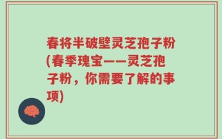 春将半破壁灵芝孢子粉(春季瑰宝——灵芝孢子粉，你需要了解的事项)
