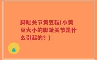 脚趾关节黄豆粒(小黄豆大小的脚趾关节是什么引起的？)