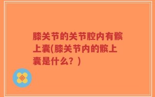 膝关节的关节腔内有髌上囊(膝关节内的髌上囊是什么？)