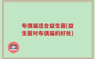 布偶猫适合益生菌(益生菌对布偶猫的好处)
