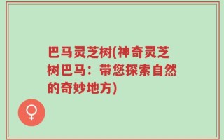 巴马灵芝树(神奇灵芝树巴马：带您探索自然的奇妙地方)
