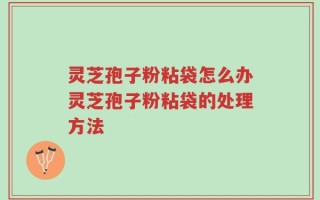 灵芝孢子粉粘袋怎么办灵芝孢子粉粘袋的处理方法