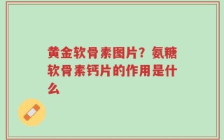 黄金软骨素图片？氨糖软骨素钙片的作用是什么