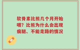 软骨素比熊几个月开始喂？比熊为什么会出现瘸腿、不能走路的情况