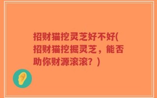 招财猫挖灵芝好不好(招财猫挖掘灵芝，能否助你财源滚滚？)