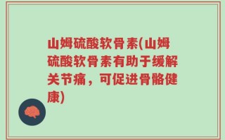 山姆硫酸软骨素(山姆硫酸软骨素有助于缓解关节痛，可促进骨骼健康)