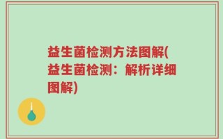 益生菌检测方法图解(益生菌检测：解析详细图解)