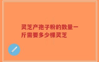 灵芝产孢子粉的数量一斤需要多少棵灵芝