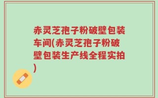 赤灵芝孢子粉破壁包装车间(赤灵芝孢子粉破壁包装生产线全程实拍)
