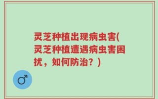 灵芝种植出现病虫害(灵芝种植遭遇病虫害困扰，如何防治？)