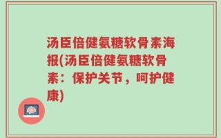 汤臣倍健氨糖软骨素海报(汤臣倍健氨糖软骨素：保护关节，呵护健康)