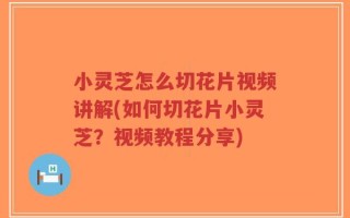 小灵芝怎么切花片视频讲解(如何切花片小灵芝？视频教程分享)