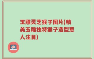 玉雕灵芝猴子图片(精美玉雕独特猴子造型惹人注目)