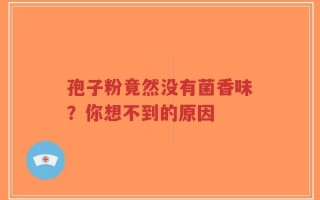 孢子粉竟然没有菌香味？你想不到的原因