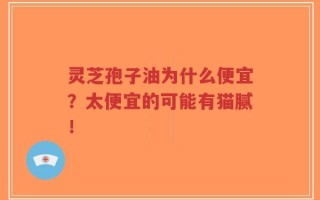 灵芝孢子油为什么便宜？太便宜的可能有猫腻！