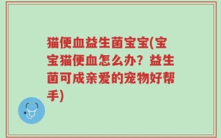 猫便血益生菌宝宝(宝宝猫便血怎么办？益生菌可成亲爱的宠物好帮手)