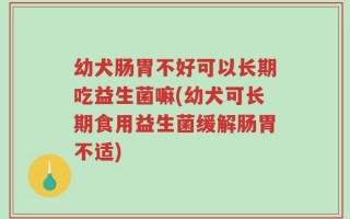 幼犬肠胃不好可以长期吃益生菌嘛(幼犬可长期食用益生菌缓解肠胃不适)