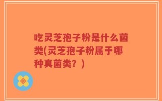 吃灵芝孢子粉是什么菌类(灵芝孢子粉属于哪种真菌类？)