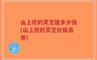 山上挖的灵芝值多少钱(山上挖的灵芝价格高昂)