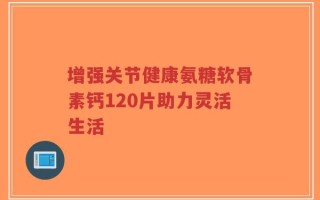 增强关节健康氨糖软骨素钙120片助力灵活生活