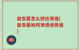 益生菌怎么到达阴道(益生菌如何渗透进阴道)