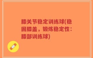 膝关节稳定训练球(稳固膝盖，锻炼稳定性：膝部训练球)