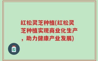 红松灵芝种植(红松灵芝种植实现商业化生产，助力健康产业发展)