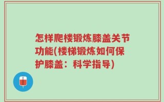 怎样爬楼锻炼膝盖关节功能(楼梯锻炼如何保护膝盖：科学指导)