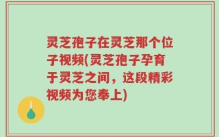 灵芝孢子在灵芝那个位子视频(灵芝孢子孕育于灵芝之间，这段精彩视频为您奉上)